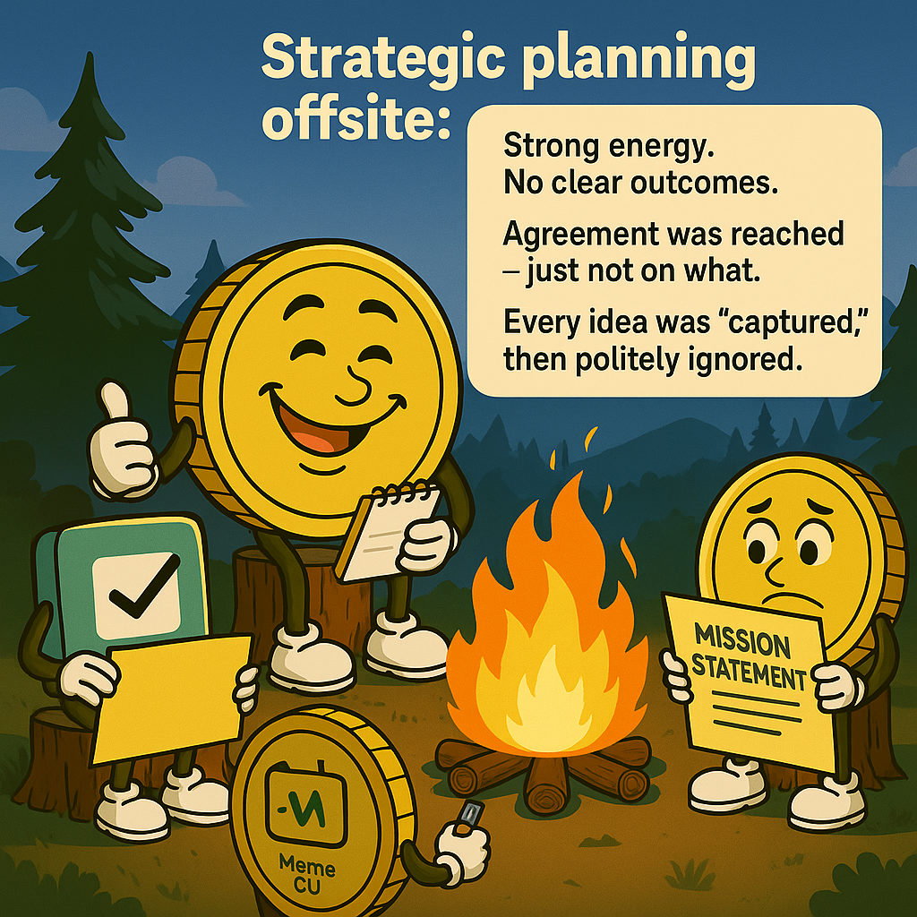 Meme CU Completes Strategic Offsite; No Tangible Outcomes Expected