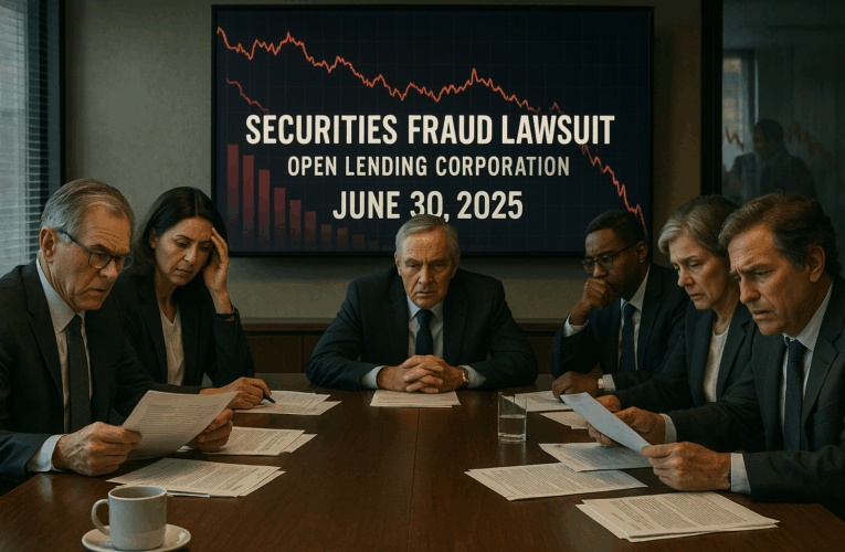 “Open Lending Faces Rising Securities Fraud Lawsuit: What Investors and Credit Unions Need to Know by June 2025”